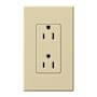 Lutron Architectural 125 Volt 15 Ampere Duplex Receptacle for Non-Dimming Use Ivory