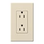 Lutron Architectural 125 Volt 15 Ampere Duplex Receptacle for Non-Dimming Use Light Almond