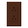 Lutron Architectural 125 Volt 15 Ampere Duplex Receptacle for Non-Dimming Use Sienna
