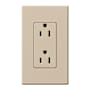 Lutron Architectural 125 Volt 15 Ampere Duplex Receptacle for Non-Dimming Use Taupe