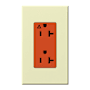 Lutron Architectural 125 Volt 20 Ampere Isolated Ground Duplex Receptacle Almond