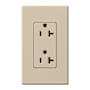Lutron Architectural 125 Volt 20 Ampere Duplex Receptacle for Non-Dimming Use Taupe