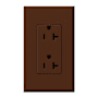 Lutron Architectural 20A Tamper-Resistant Duplex Receptacle, Wall Plate Included Sienna