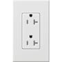 Lutron Architectural 125 Volt 20 Ampere Duplex Receptacle for Non-Dimming Use White