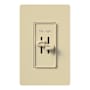 Lutron Skylark 120 Volt 300 Watt 2.5 Ampere Single Pole Dual Slide to Off Dimmer and Fully Variable Fan Control Ivory