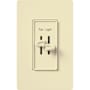 Lutron Skylark 120 Volt 300 Watt 1.5 Ampere Single Pole Dual Slide to Off Dimmer and Quiet 3 Speed Fan Control Almond