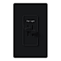 Lutron Skylark 120 Volt 300 Watt 1.5 Ampere Single Pole Dual Slide to Off Dimmer and Quiet 3 Speed Fan Control Black