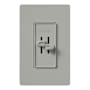 Lutron Skylark 120 Volt 300 Watt 1.5 Ampere Single Pole Dual Slide to Off Dimmer and Quiet 3 Speed Fan Control Gray