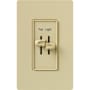 Lutron Skylark 120 Volt 300 Watt 1.5 Ampere Single Pole Dual Slide to Off Dimmer and Quiet 3 Speed Fan Control Ivory