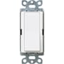 Lutron Claro Single Pole, On/Off Rocker Switch with Locator Light, 15A Snow White
