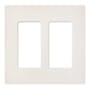 Lutron Claro Two Gang Designer Wall Plate Biscuit