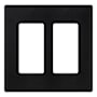 Lutron Claro 2 Gang Wall Plate for Decorator-Style Dimmers, Switches, and Outlets Midnight