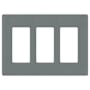 Lutron Claro 3 Gang Wall Plate for Decorator-Style Dimmers, Switches, and Outlets Slate