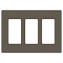 Lutron Claro 3 Gang Wall Plate for Decorator-Style Dimmers, Switches, and Outlets Truffle