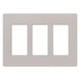 Lutron Claro 3 Gang Wall Plate for Decorator-Style Dimmers, Switches, and Outlets Taupe