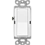 Lutron Claro Single Pole/3-Way, On/Off Rocker Switch, 15A Snow White