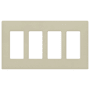 Lutron Claro 4 Gang Wall Plate for Decorator-Style Dimmers, Switches, and Outlets Clay