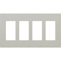 Lutron Claro 4 Gang Wall Plate for Decorator-Style Dimmers, Switches, and Outlets Mist