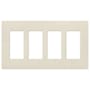 Lutron Claro 4 Gang Wall Plate for Decorator-Style Dimmers, Switches, and Outlets Pumice