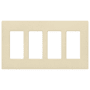 Lutron Claro 4 Gang Wall Plate for Decorator-Style Dimmers, Switches, and Outlets Sand