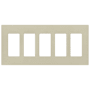 Lutron Claro 5 Gang Wall Plate for Decorator-Style Dimmers, Switches, and Outlets Clay