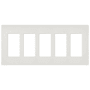 Lutron Claro 5 Gang Wall Plate for Decorator-Style Dimmers, Switches, and Outlets Lunar Gray