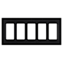 Lutron Claro Five Gang Designer Wall Plate Midnight