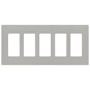 Lutron Claro 5 Gang Wall Plate for Decorator-Style Dimmers, Switches, and Outlets Pebble