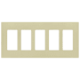 Lutron Claro 5 Gang Wall Plate for Decorator-Style Dimmers, Switches, and Outlets Sage