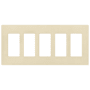Lutron Claro 5 Gang Wall Plate for Decorator-Style Dimmers, Switches, and Outlets Sand