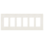 Lutron Claro Six Gang Designer Wall Plate Biscuit