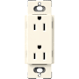 Lutron Claro 15 Ampere 125 Volt Designer Two Outlet Duplex Receptacle Biscuit