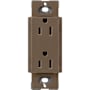 Lutron Claro 15A Duplex Receptacle, Decorator-Style Outlet Espresso