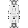 Lutron Claro 15A Tamper Resistant GFCI Duplex Receptacle, Decorator-Style Outlet, Self-Testing Snow