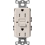 Lutron Claro 15A Tamper Resistant GFCI Duplex Receptacle, Decorator-Style Outlet, Self-Testing Toupe