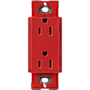 Lutron Claro 15 Ampere 125 Volt Designer Two Outlet Duplex Receptacle Signal Red