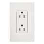Lutron Claro 15 Ampere 125 Volt Designer Two Outlet Duplex Receptacle Snow