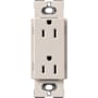 Lutron Claro 15 Ampere 125 Volt Designer Two Outlet Duplex Receptacle Taupe