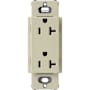 Lutron Claro 20A Duplex Receptacle, Decorator-Style Outlet Clay