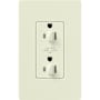 Lutron Claro 20A Dual Dimming, Tamper Resistant Duplex Receptacle, Decorator-Style Outlet Biscuit