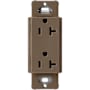 Lutron Claro 20A Duplex Receptacle, Decorator-Style Outlet Espresso
