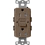 Lutron Claro 20A Tamper Resistant GFCI Duplex Receptacle, Decorator-Style Outlet, Self-Testing Espresso