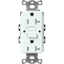 Lutron Claro 20A Tamper Resistant GFCI Duplex Receptacle, Decorator-Style Outlet, Self-Testing Glacier White