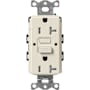 Lutron Claro 20A Tamper Resistant GFCI Duplex Receptacle, Decorator-Style Outlet, Self-Testing Pumice