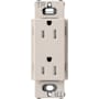 Lutron Claro 15A Tamper-Resistant Duplex Receptacle, Decorator-Style Outlet Taupe