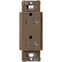 Lutron Claro 20A Tamper-Resistant Duplex Receptacle, Decorator-Style Outlet Espresso