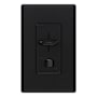 Lutron Skylark 120 Volt 360 Watt 1.5 Ampere Quiet 3-Speed Fan Control / Light Switch Black