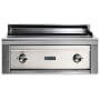 Lynx Grills Professional 46,000 BTU 30 Inch Built-In Natural Gas Asado Cooktop Grill with LED Lit Controls Glacier
