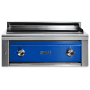 Lynx Grills Professional 46,000 BTU 30 Inch Built-In Natural Gas Asado Cooktop Grill with LED Lit Controls Pacific Blue