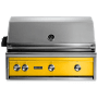 Lynx Grills Professional 69,000 BTU 36 Inch Wide Natural Gas Built-In Grill with All Trident Infrared Burners and Rotisserie California Poppy